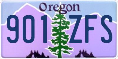 OR license plate 901ZFS