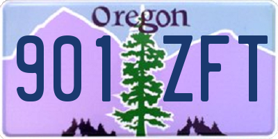 OR license plate 901ZFT