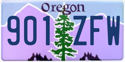 OR license plate 901ZFW