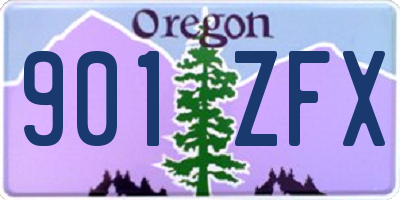 OR license plate 901ZFX