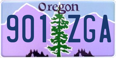 OR license plate 901ZGA