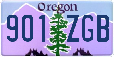 OR license plate 901ZGB