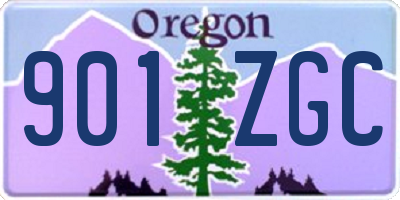 OR license plate 901ZGC