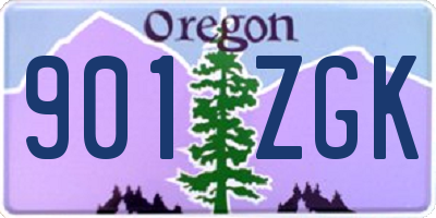 OR license plate 901ZGK