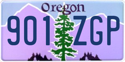 OR license plate 901ZGP