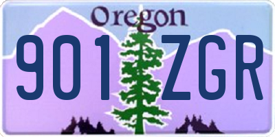 OR license plate 901ZGR