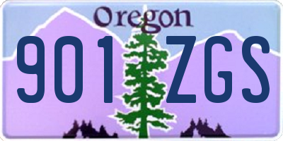 OR license plate 901ZGS
