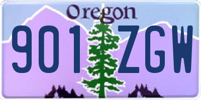 OR license plate 901ZGW