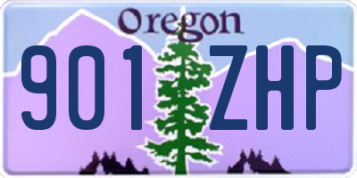 OR license plate 901ZHP