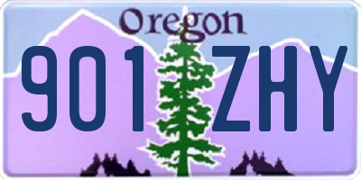 OR license plate 901ZHY