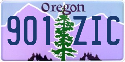OR license plate 901ZIC