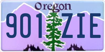 OR license plate 901ZIE
