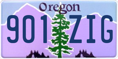 OR license plate 901ZIG