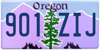 OR license plate 901ZIJ