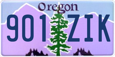 OR license plate 901ZIK