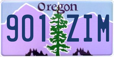OR license plate 901ZIM