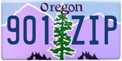 OR license plate 901ZIP