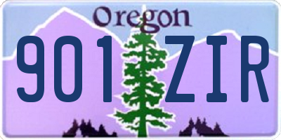 OR license plate 901ZIR