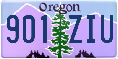 OR license plate 901ZIU