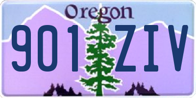 OR license plate 901ZIV