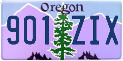 OR license plate 901ZIX