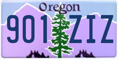 OR license plate 901ZIZ