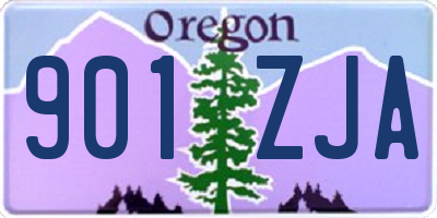 OR license plate 901ZJA