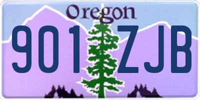 OR license plate 901ZJB