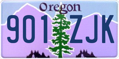 OR license plate 901ZJK
