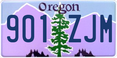 OR license plate 901ZJM