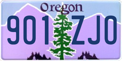 OR license plate 901ZJO