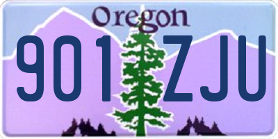 OR license plate 901ZJU