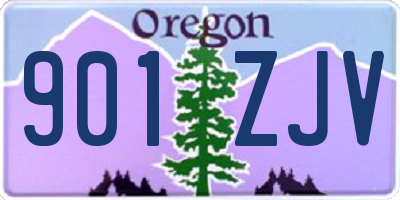 OR license plate 901ZJV