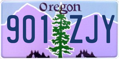 OR license plate 901ZJY