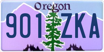 OR license plate 901ZKA