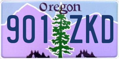 OR license plate 901ZKD
