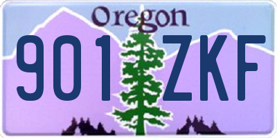 OR license plate 901ZKF