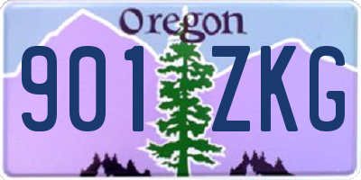 OR license plate 901ZKG