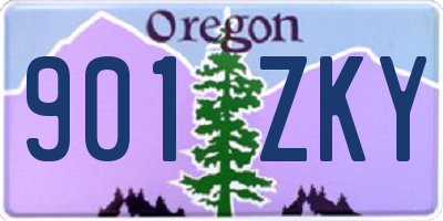 OR license plate 901ZKY