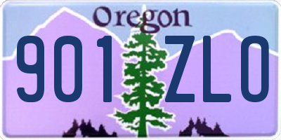 OR license plate 901ZLO