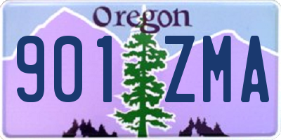 OR license plate 901ZMA