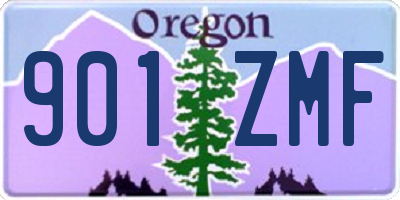 OR license plate 901ZMF