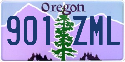 OR license plate 901ZML