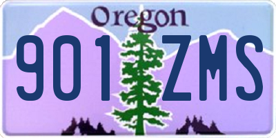 OR license plate 901ZMS