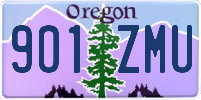 OR license plate 901ZMU