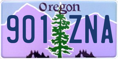 OR license plate 901ZNA