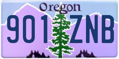 OR license plate 901ZNB