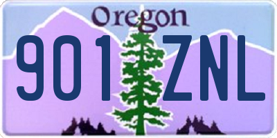 OR license plate 901ZNL