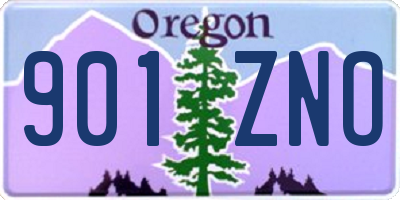 OR license plate 901ZNO