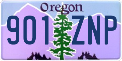 OR license plate 901ZNP